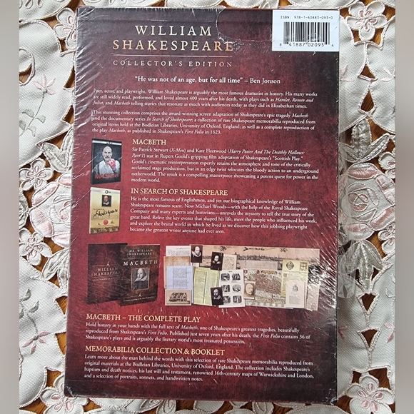 ๐๏ธ William Shakespeare Collector's Edition 7 Hours on 3 DVDs Plus Memorabilia - Picture 4 of 7